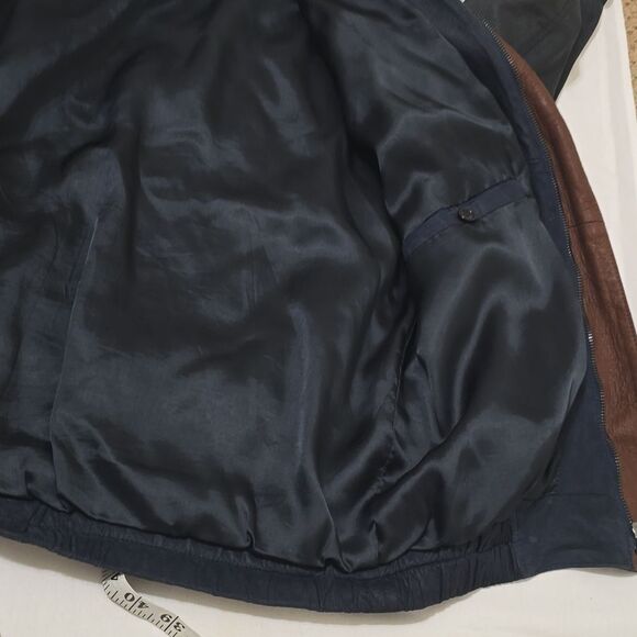 LEONARDO DA VINCE AVIATOR BOMBER JACKET SIZE LEATHER JACKET SIZE 46 - Picture 10 of 11